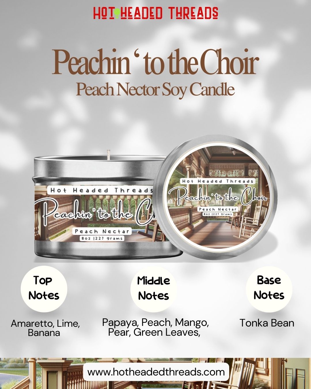 Peachin to the Choir Soy Candle
