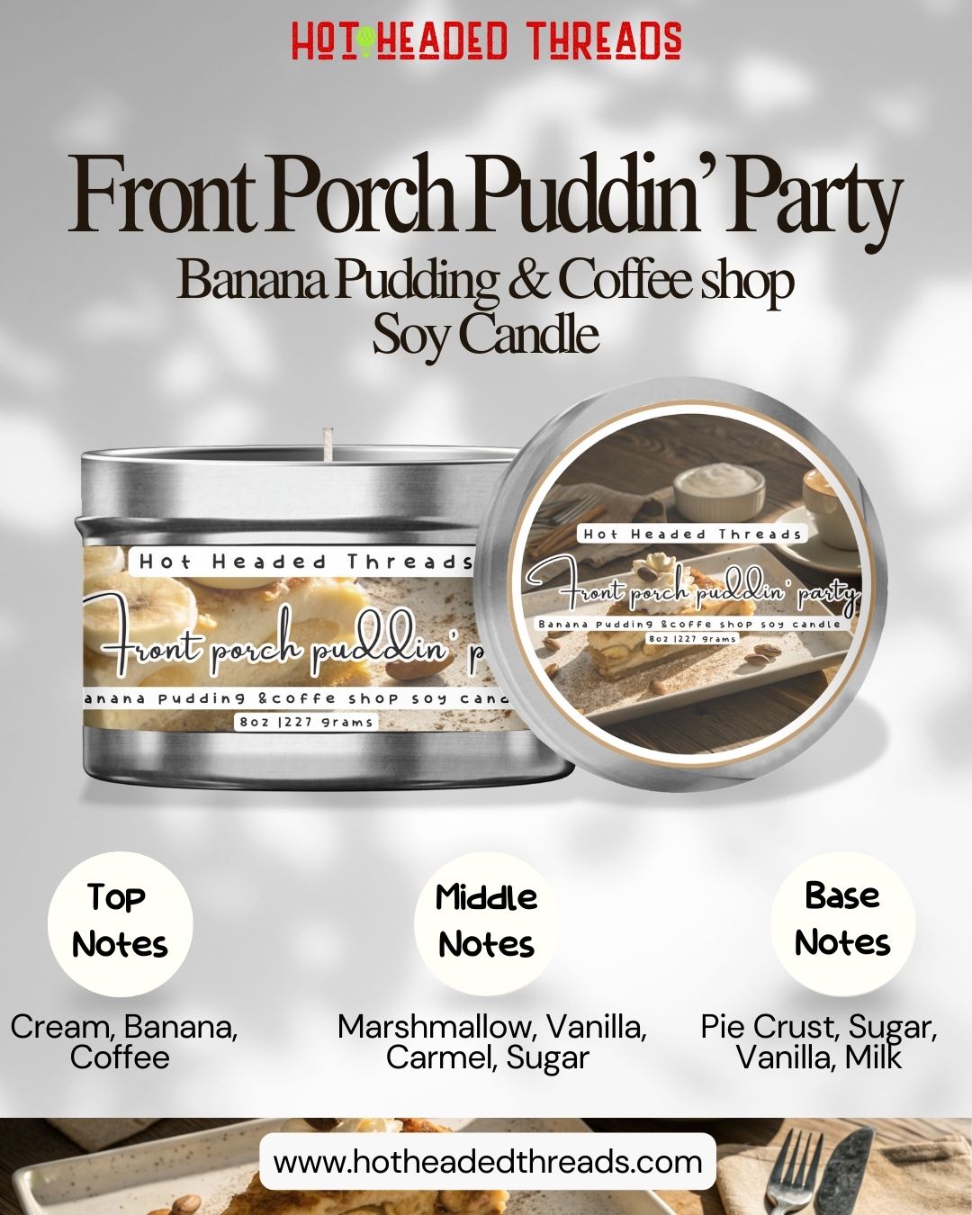 Front Porch Puddin' Party Soy Candle