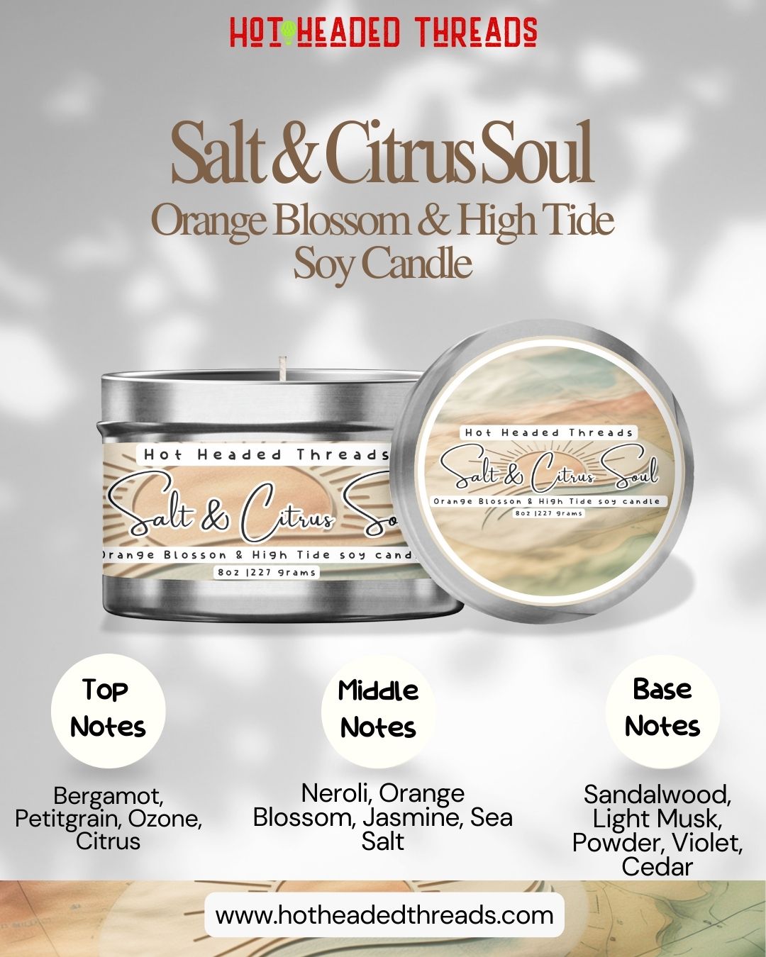 Salt & Citrus Soul Soy Candle