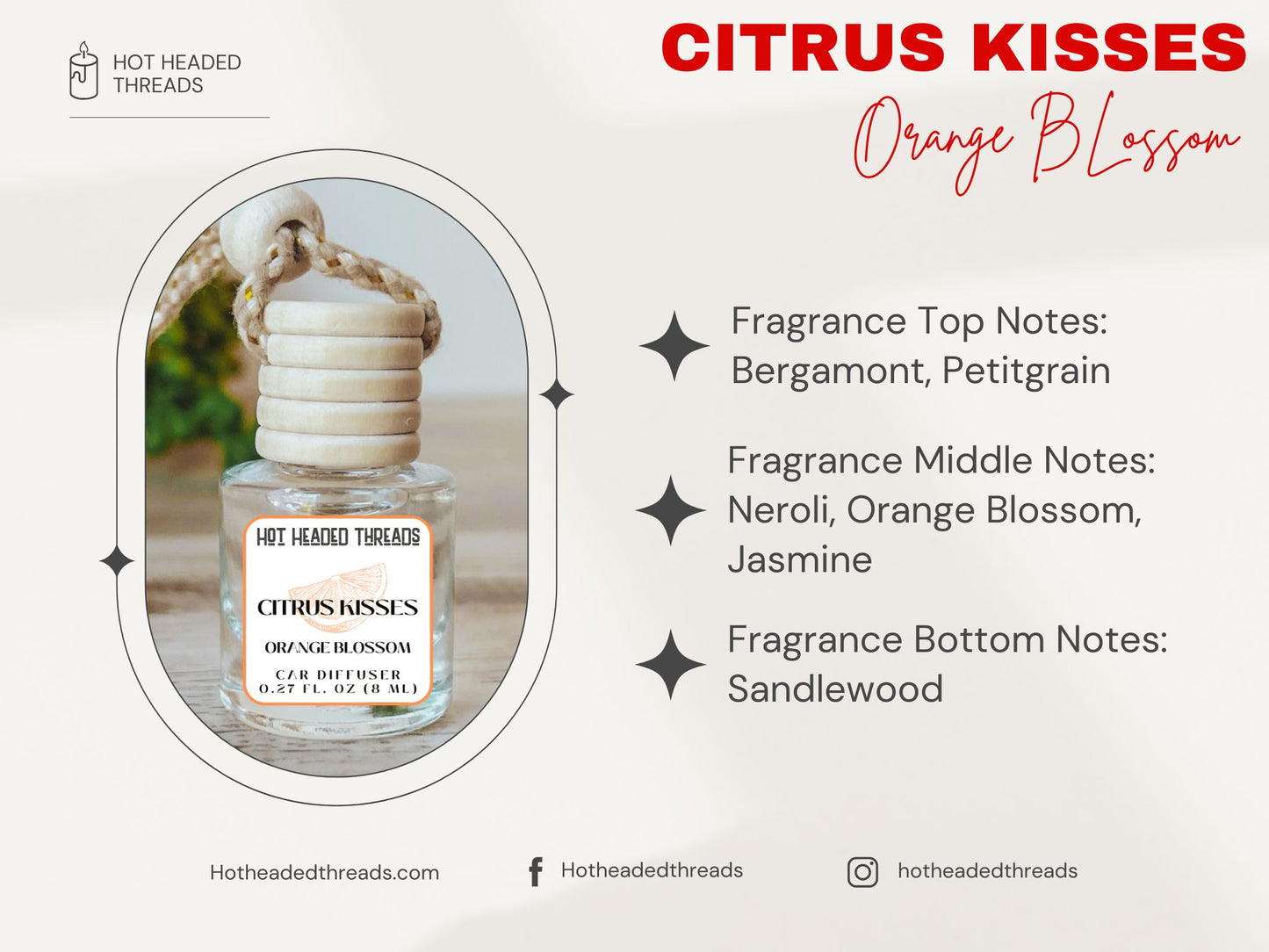 Citrus Kisses Car Diffuser